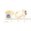 Серьги Xuping M&L Цвет 18K колечки Голубой кристалл в обрамлении мелких кристалликов фото №2 Серьги Xuping M&L Цвет 18K колечки Голубой кристалл в обрамлении мелких кристалликов фото №2