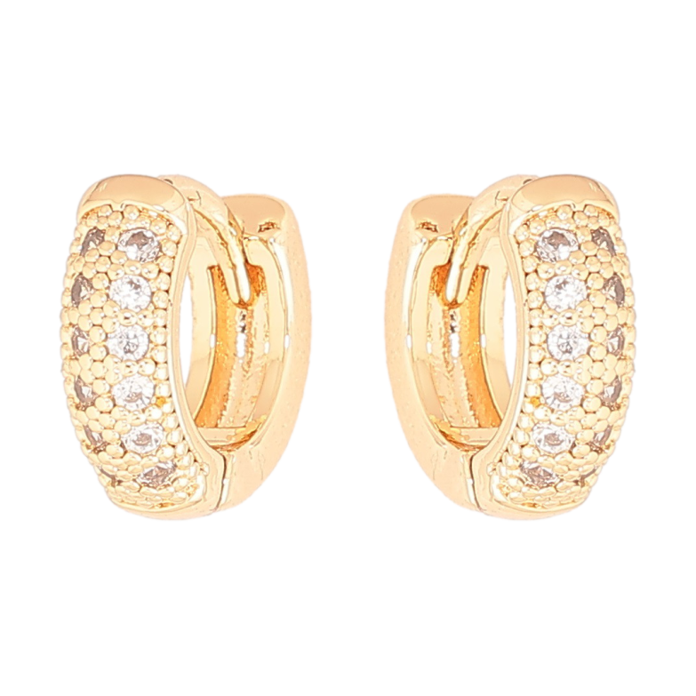 Сережки Xuping M&L Колір 18K колечка «Інкрустація кристалами» фото №2 Сережки Xuping M&L Колір 18K колечка «Інкрустація кристалами» фото №2