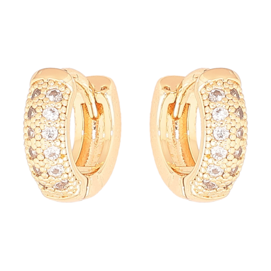 Сережки Xuping M&L Колір 18K колечка «Інкрустація кристалами» фото №1 Сережки Xuping M&L Колір 18K колечка «Інкрустація кристалами» фото №1