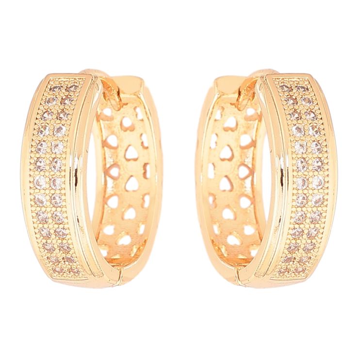 Серьги Xuping M&L Цвет 18K колечки Инкрустация кристаллами фото №4 Серьги Xuping M&L Цвет 18K колечки Инкрустация кристаллами фото №4