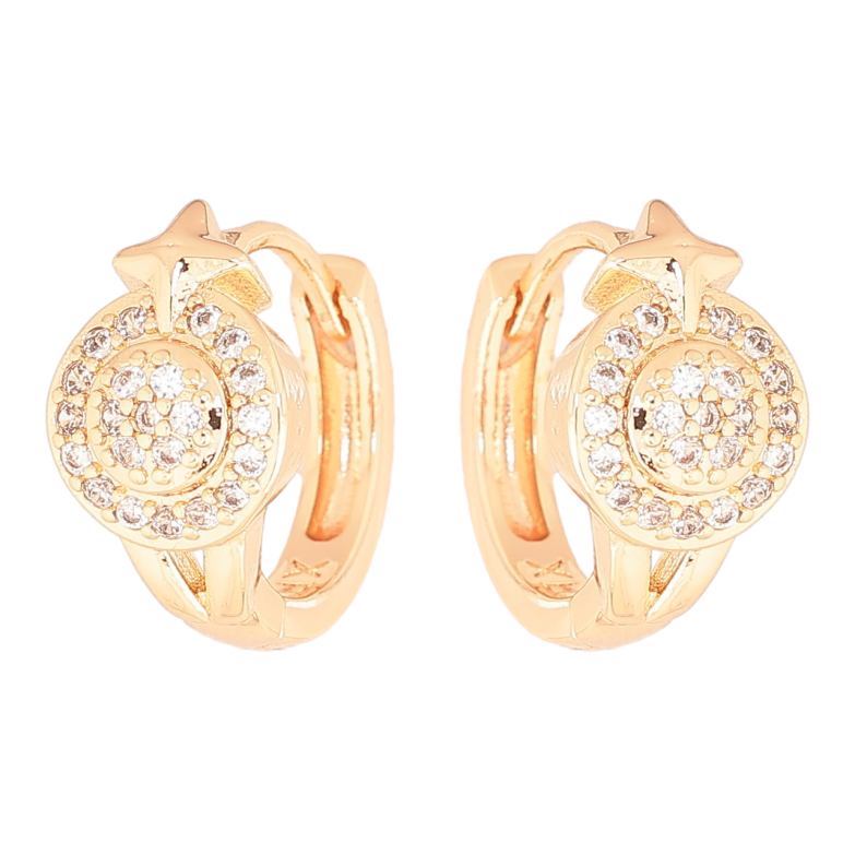 Сережки Xuping M&L Колір 18K колечка «Візерунок з кристалами» фото №19 Сережки Xuping M&L Колір 18K колечка «Візерунок з кристалами» фото №19