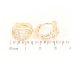 Сережки Xuping M&L Колір 18K колечка «Різьблений візерунок з кристалами» фото №2 Сережки Xuping M&L Колір 18K колечка «Різьблений візерунок з кристалами» фото №2