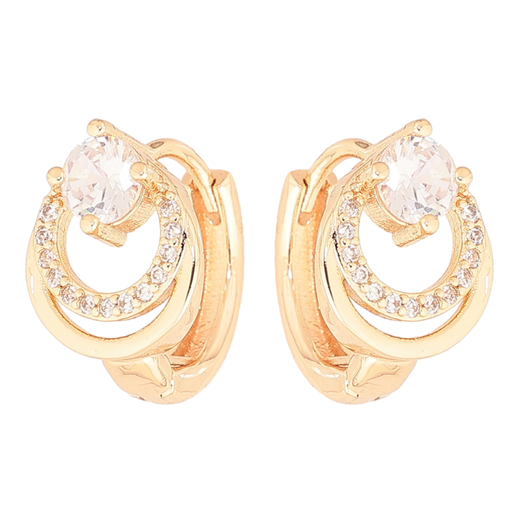 Серьги Xuping M&L Цвет 18K колечки Узор колечки с кристаллами фото №20 Серьги Xuping M&L Цвет 18K колечки Узор колечки с кристаллами фото №20