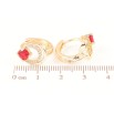 Серьги Xuping M&L Цвет 18K колечки Узор колечки с красными кристаллами фото №2 Серьги Xuping M&L Цвет 18K колечки Узор колечки с красными кристаллами фото №2