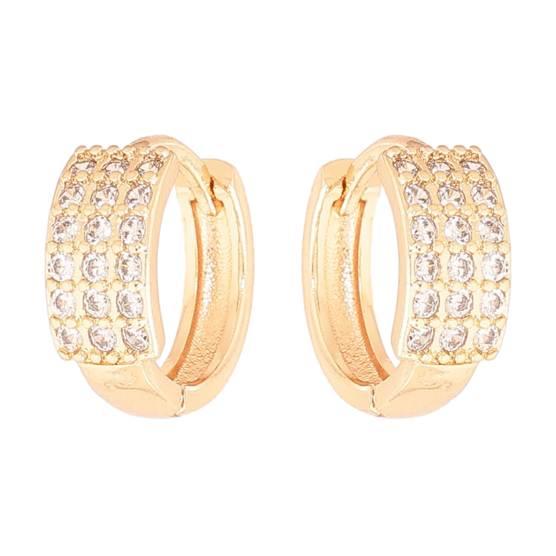 Сережки Xuping M&L Колір 18K колечка «Інкрустація кристалами» фото №1 Сережки Xuping M&L Колір 18K колечка «Інкрустація кристалами» фото №1