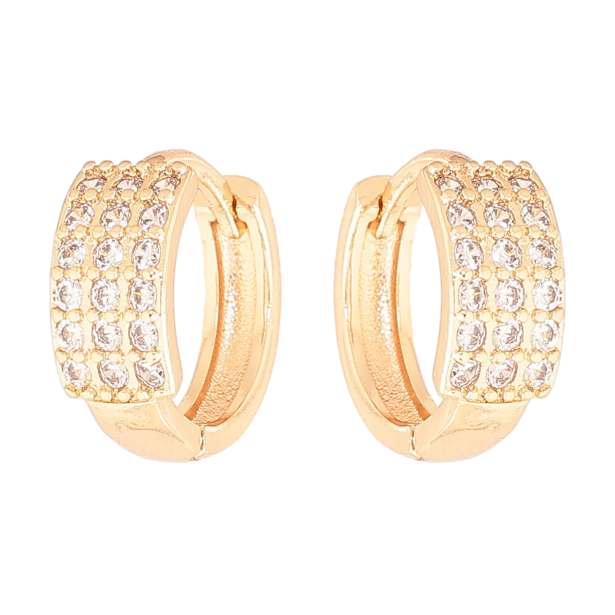 Сережки Xuping M&L Колір 18K колечка «Інкрустація кристалами» фото №1 Сережки Xuping M&L Колір 18K колечка «Інкрустація кристалами» фото №1
