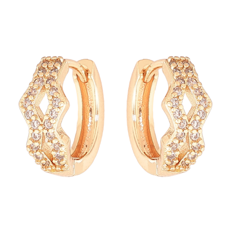 Серьги Xuping M&L Цвет 18K колечки Узор с кристаллами фото №9 Серьги Xuping M&L Цвет 18K колечки Узор с кристаллами фото №9