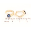 Серьги Xuping M&L Цвет 18K колечки Резной узор с синими кристаллами на одну сторону фото №2