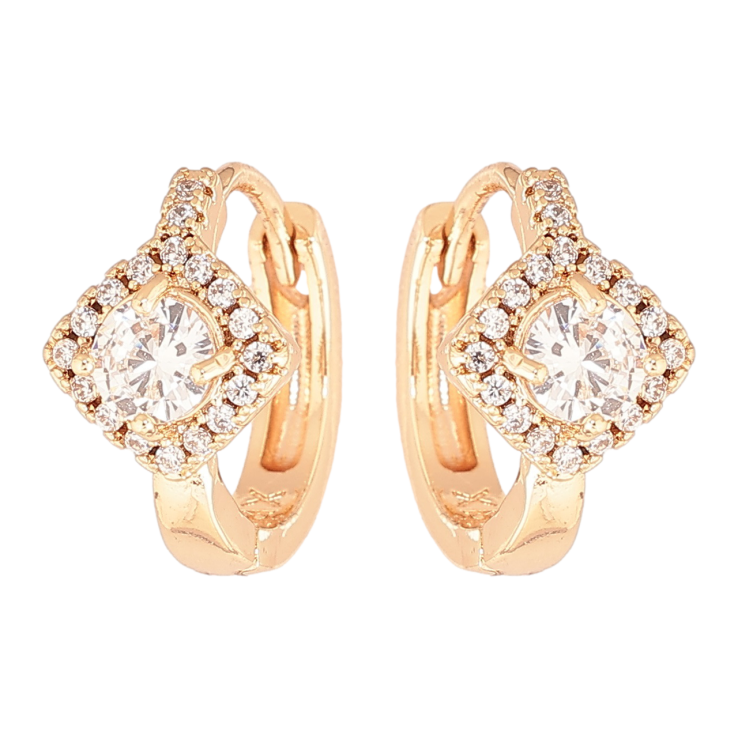 Серьги Xuping M&L Цвет 18K колечки Кристальный блеск фото №9 Серьги Xuping M&L Цвет 18K колечки Кристальный блеск фото №9