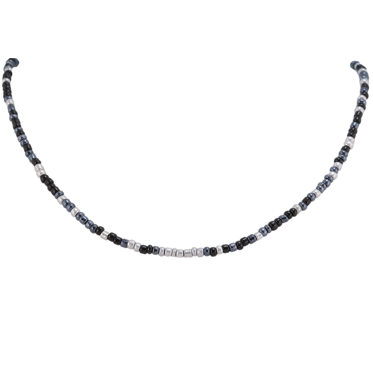 Колье Xuping ТТМ Stainless Steel цвет Родий Нить разноцветного бисера длина 41-46см х 2.5мм фото №22
