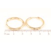 Серьги Xuping TTM Stainless Steel цвет 18K колечки Классика, шир. 2.5мм ø 23мм фото №2 Серьги Xuping TTM Stainless Steel цвет 18K колечки Классика, шир. 2.5мм ø 23мм фото №2