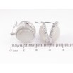 Серьги Xuping TTM Stainless Steel цвет Родий замок-булавка Круги с вставками Кошачий глаз фото №2 Серьги Xuping TTM Stainless Steel цвет Родий замок-булавка Круги с вставками Кошачий глаз фото №2