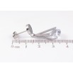 Серьги Xuping TTM Stainless Steel цвет Родий пусеты Кристальные подвески с черными кругами фото №2