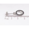 Сережки Xuping TTM Stainless Steel колір Родій пусети «Круглі підвіски з грецьким візерунком» фото №2 Сережки Xuping TTM Stainless Steel колір Родій пусети «Круглі підвіски з грецьким візерунком» фото №2