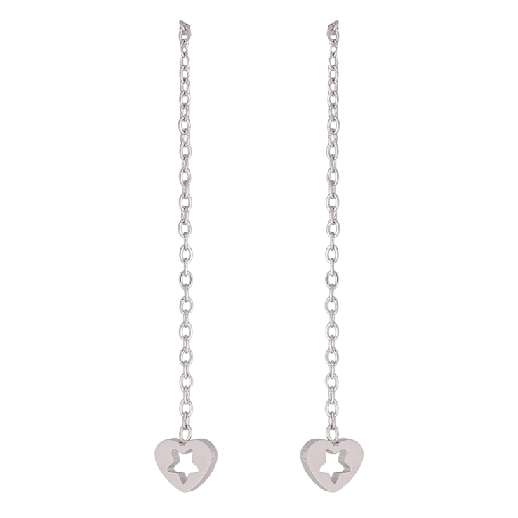 Сережки Xuping TTM Stainless Steel колір Родій пусети «Підвіски сердечка» фото №19 Сережки Xuping TTM Stainless Steel колір Родій пусети «Підвіски сердечка» фото №19