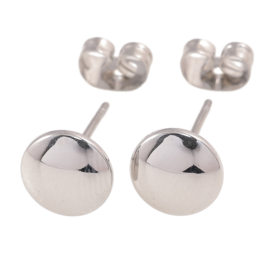Сережки Xuping TTM Stainless Steel колір Родій пусети «Круги» ø 8мм фото №1 Сережки Xuping TTM Stainless Steel колір Родій пусети «Круги» ø 8мм фото №1