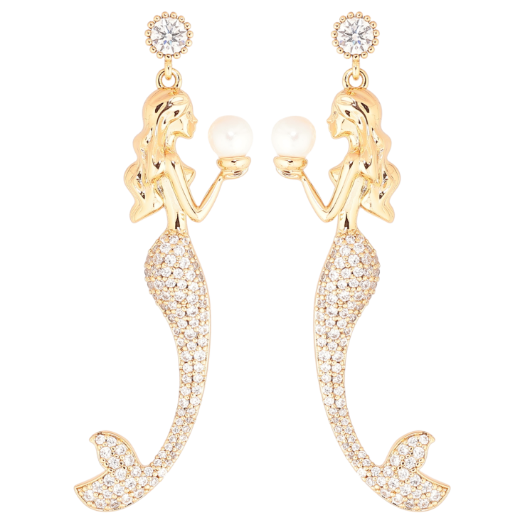 Серьги Xuping Позолота 18K пусеты Русалки фото №20 Серьги Xuping Позолота 18K пусеты Русалки фото №20