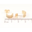 Серьги Xuping Позолота 18K пусеты Узор с кристальными дорожками фото №2 Серьги Xuping Позолота 18K пусеты Узор с кристальными дорожками фото №2