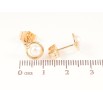 Сережки Xuping Позолота 18K пусети «Перлини в колечках фото №2