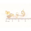 Серьги Xuping Позолота 18K пусеты Узор с кристаллами фото №2 Серьги Xuping Позолота 18K пусеты Узор с кристаллами фото №2