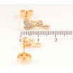 Сережки Xuping Позолота 18K пусети «Асиметричні сердечка фото №2