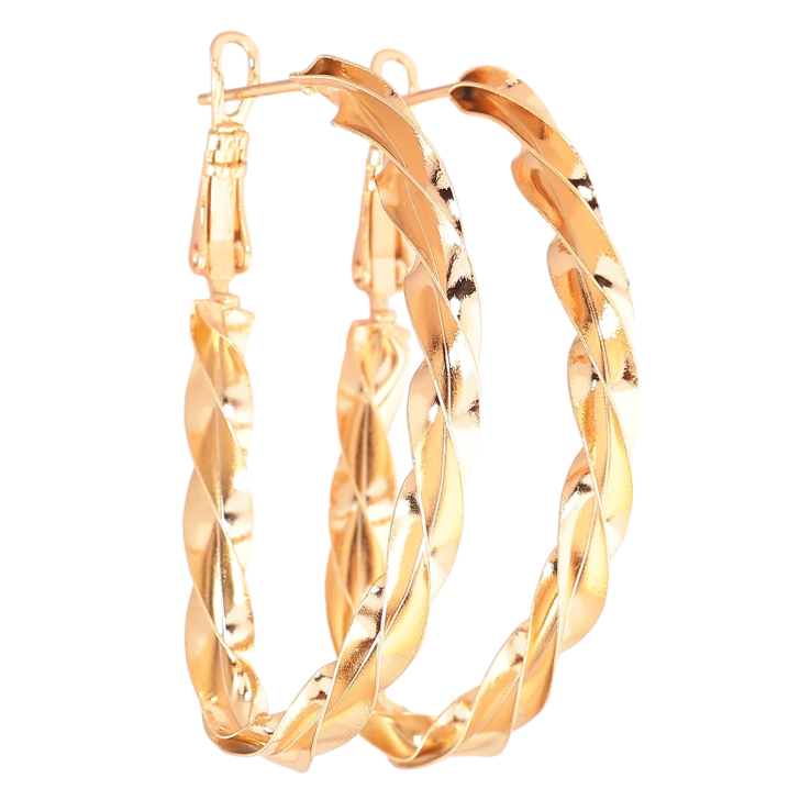 Серьги Xuping Позолота 18K итальянский замок Декоративный узор фото №8