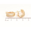 Сережки Xuping Позолота 18K італійський замок Декоративний візерунок із кришталевими доріжками фото №2 Сережки Xuping Позолота 18K італійський замок Декоративний візерунок із кришталевими доріжками фото №2