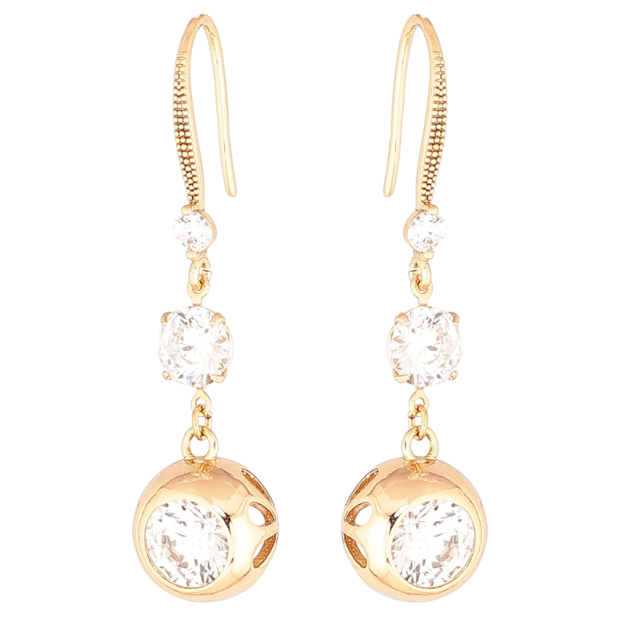 Серьги Xuping Позолота 18K французский замок Подвески с кристаллами фото №1