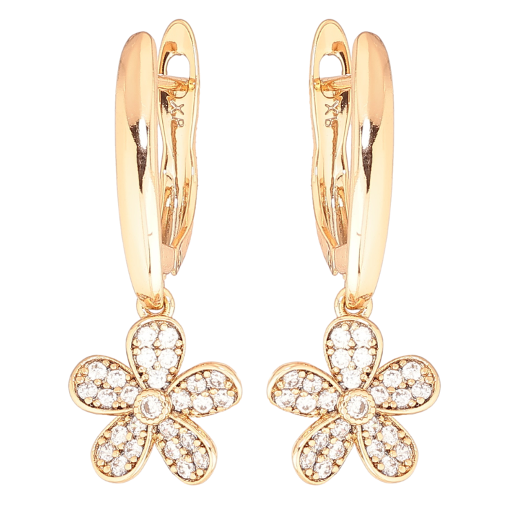Сережки Xuping Позолота 18K англійський замок Квіточки фото №19 Сережки Xuping Позолота 18K англійський замок Квіточки фото №19