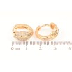 Серьги Xuping Позолота 18K колечки Декоративный узор с кристаллами фото №2