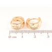 Серьги Xuping Позолота 18K колечки Декоративный узор фото №2 Серьги Xuping Позолота 18K колечки Декоративный узор фото №2