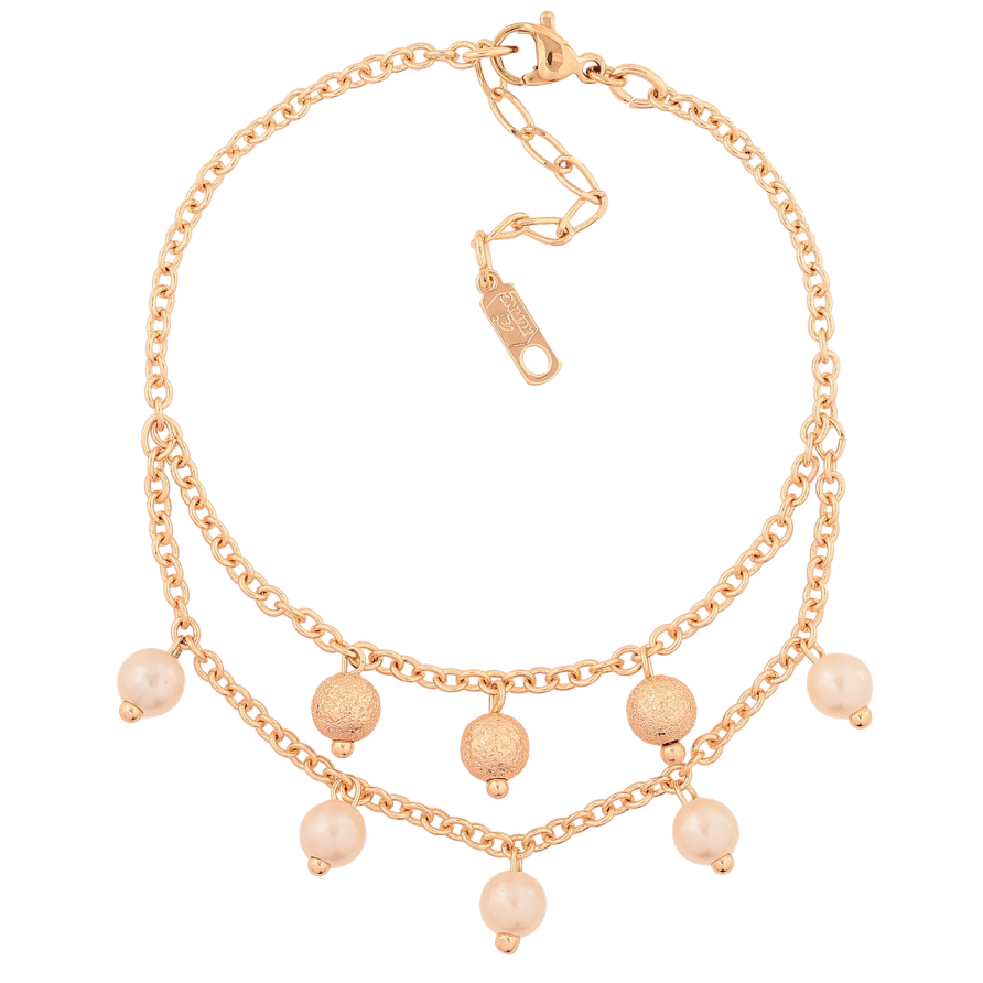 Браслет Xuping M&L Цвет 18K Двойная цепочка с подвесками» длинна с доп.цепочкой 18-21см х 3мм фото №1 Браслет Xuping M&L Цвет 18K Двойная цепочка с подвесками» длинна с доп.цепочкой 18-21см х 3мм фото №1