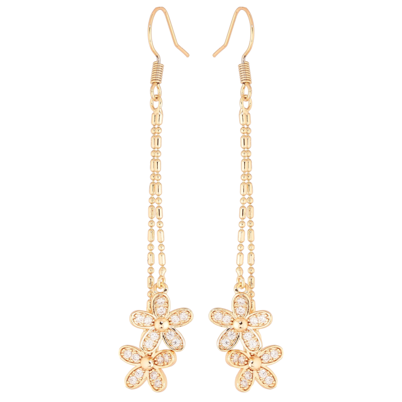 Сережки Xuping M&L Колір 18K французький замок «Підвіски з квіточками» фото №16