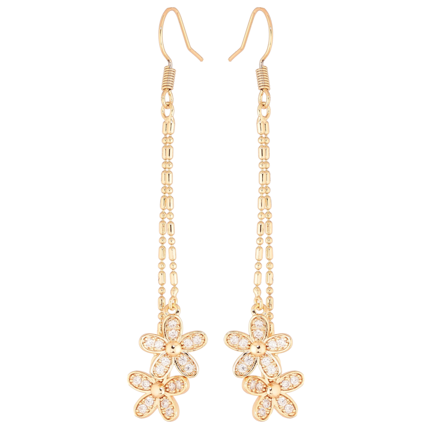 Серьги Xuping M&L Цвет 18K французский замок Подвески с цветочками фото №1