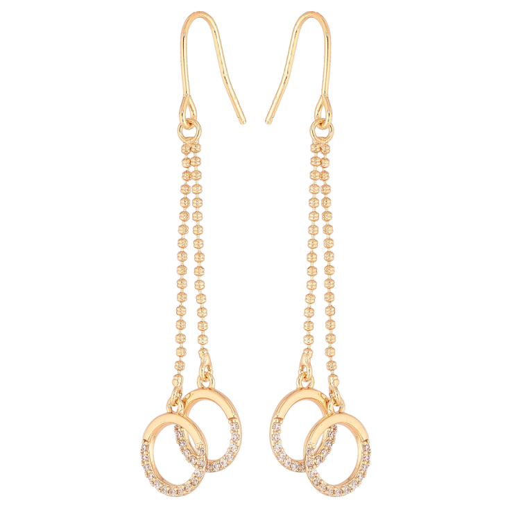 Сережки Xuping M&L Колір 18K французький замок «Круглі підвіски з кристалами» фото №19 Сережки Xuping M&L Колір 18K французький замок «Круглі підвіски з кристалами» фото №19