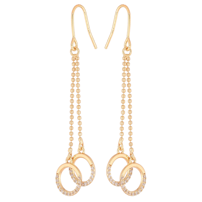 Серьги Xuping M&L Цвет 18K французский замок Круглые подвески с кристаллами фото №20