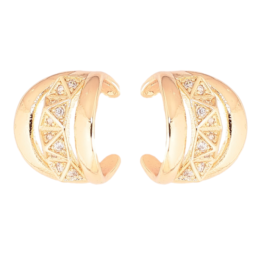 Сережки Xuping M&L Колір 18K кафи «Декоративний візерунок з кристалами» фото №1 Сережки Xuping M&L Колір 18K кафи «Декоративний візерунок з кристалами» фото №1