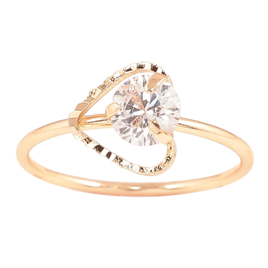Каблучка Xuping M&L Колір 18К «Сердечко з кристалом» фото №1 Каблучка Xuping M&L Колір 18К «Сердечко з кристалом» фото №1