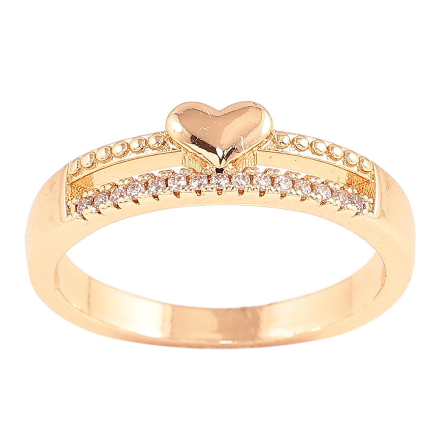 Каблучка Xuping M&L Колір 18К «Сердечко з кришталевою доріжкою» фото №1 Каблучка Xuping M&L Колір 18К «Сердечко з кришталевою доріжкою» фото №1