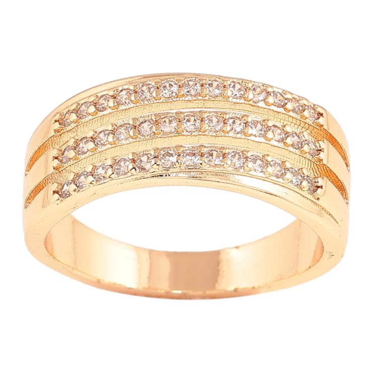 Каблучка Xuping M&L Колір 18К «Три доріжки кристалів» фото №24 Каблучка Xuping M&L Колір 18К «Три доріжки кристалів» фото №24