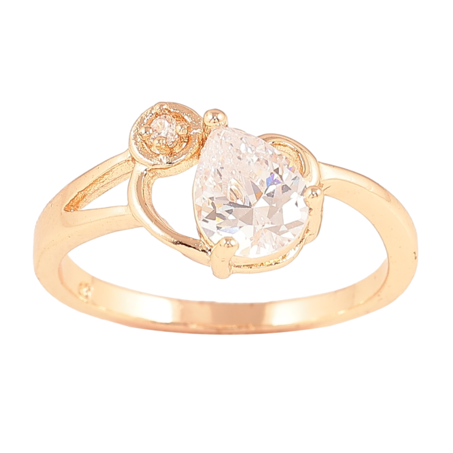 Каблучка Xuping M&L Колір 18К «Візерунок із кришталевою крапелькою» фото №1