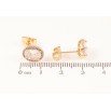 Серьги Xuping Позолота 18K пусеты Овальный кристалл в обрамлении мелких кристаллов фото №2 Серьги Xuping Позолота 18K пусеты Овальный кристалл в обрамлении мелких кристаллов фото №2
