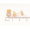 Серьги Xuping Позолота 18K пусеты Кристальные круги с бантами фото №2