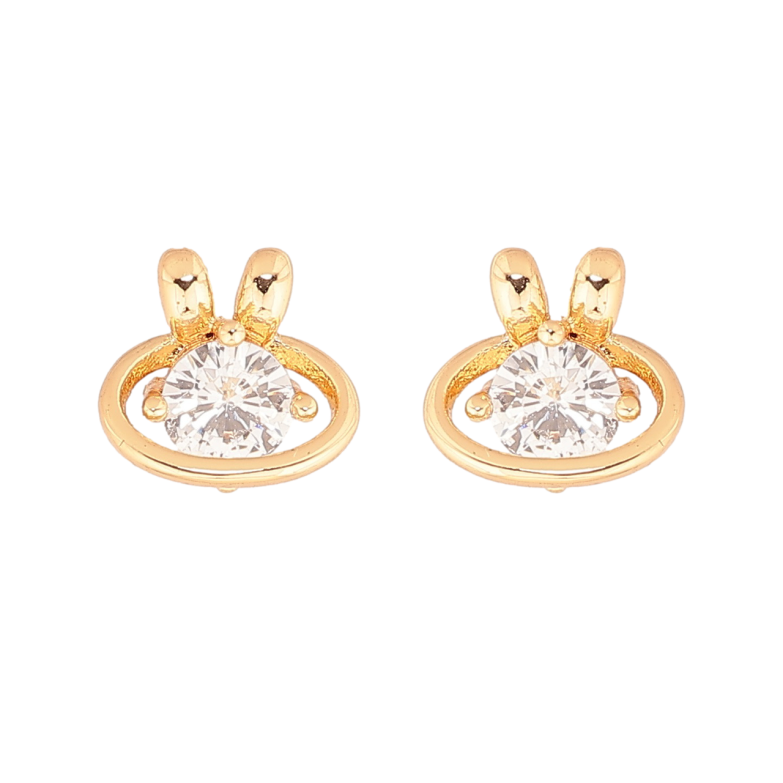 Серьги Xuping Позолота 18K пусеты Узор с кристаллами фото №1