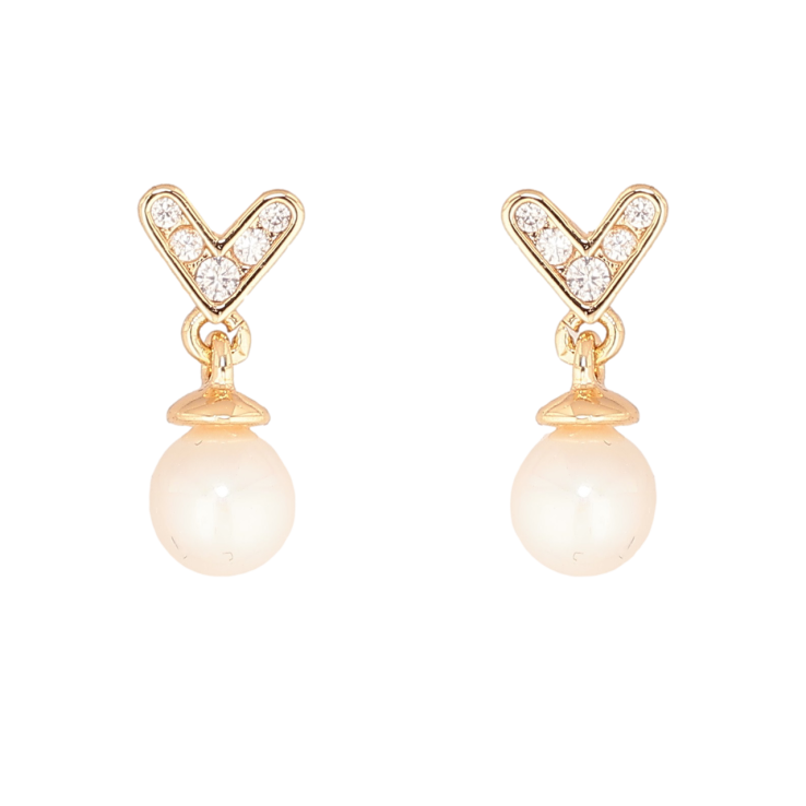 Серьги Xuping Позолота 18K пусеты Сердечки с жемчужными подвесками фото №21 Серьги Xuping Позолота 18K пусеты Сердечки с жемчужными подвесками фото №21