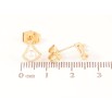 Серьги Xuping Позолота 18K пусеты Треугольники с жемчужинами фото №2 Серьги Xuping Позолота 18K пусеты Треугольники с жемчужинами фото №2
