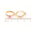 Сережки Xuping колір 18K з кристалами Swarovski колечка «Різьблений візерунок із кристалом Rose» фото №2