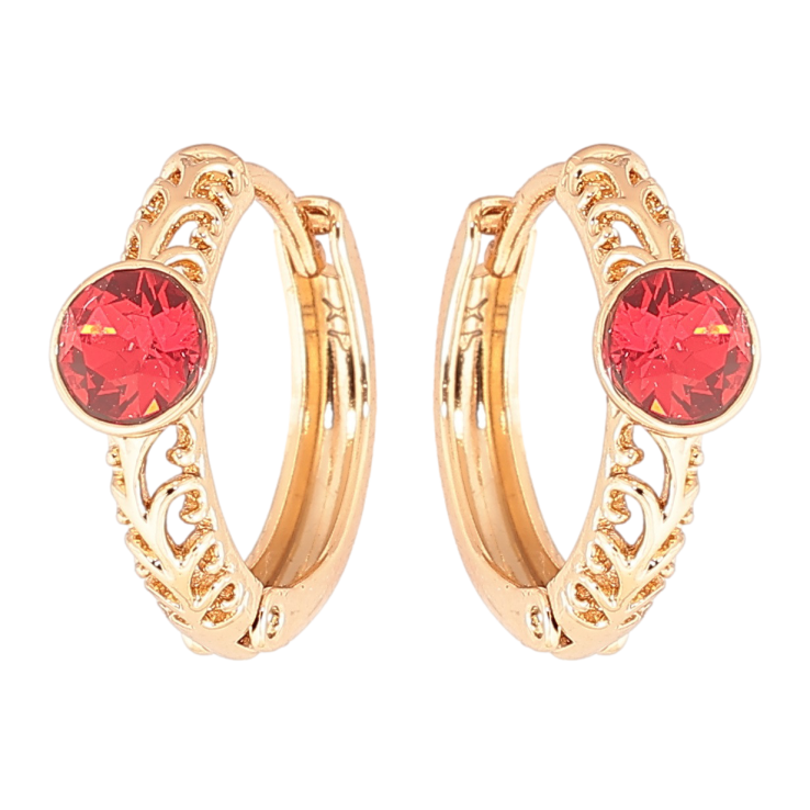 Сережки Xuping колір 18K з кристалами Swarovski колечка «Різьблений візерунок з кристалом Siam» фото №18 Сережки Xuping колір 18K з кристалами Swarovski колечка «Різьблений візерунок з кристалом Siam» фото №18