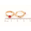 Сережки Xuping колір 18K з кристалами Swarovski колечка «Різьблений візерунок з кристалом Siam» фото №2