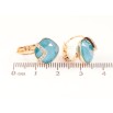Сережки Xuping колір 18K з кристалами Swarovski французький замок «Кристали Caribbean Blue Opal» фото №2 Сережки Xuping колір 18K з кристалами Swarovski французький замок «Кристали Caribbean Blue Opal» фото №2